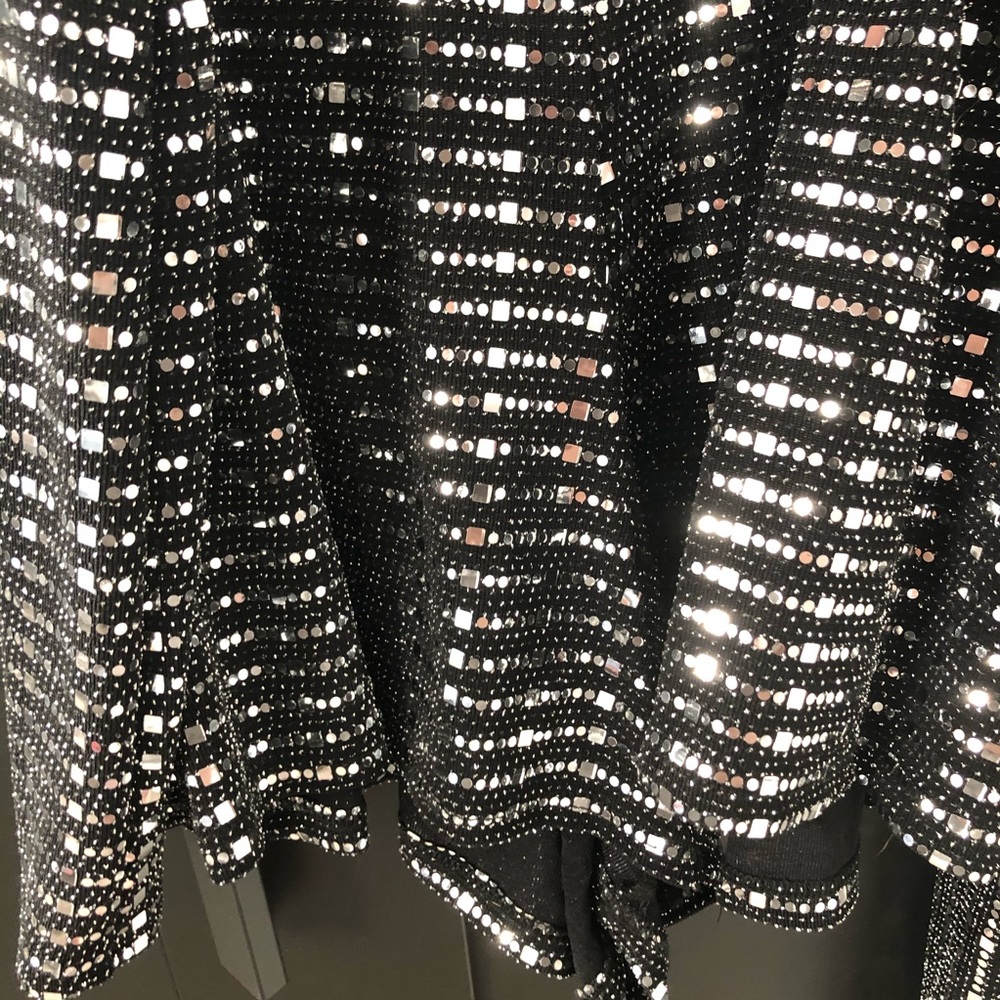 TOPSHOP BLACK + SILVER ROMPER - Picture 3 of 5